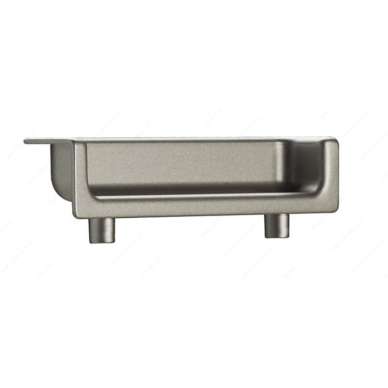 Poignée encastrée Mortise Edge, Nickel mat, 2 17/32"