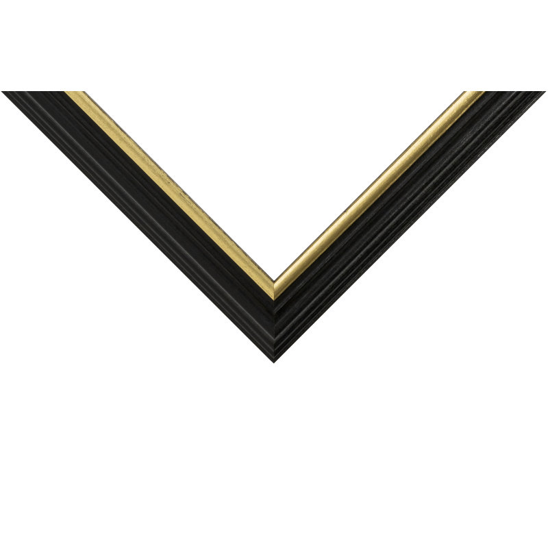 Cadre 12 po x 15 po noir Brandeis style 12771-2546-138, moulure de bois de 0,9375 po, verre et support inclus, cadre mural pour art, affiches ou photos