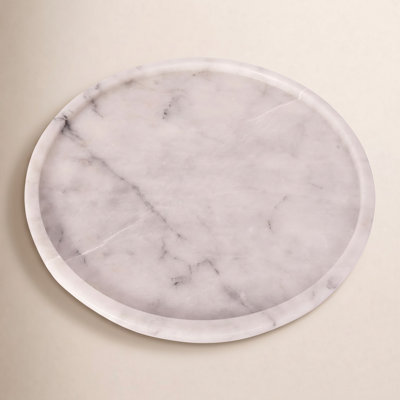 Artifacts Rattan™ Round Marble Tray