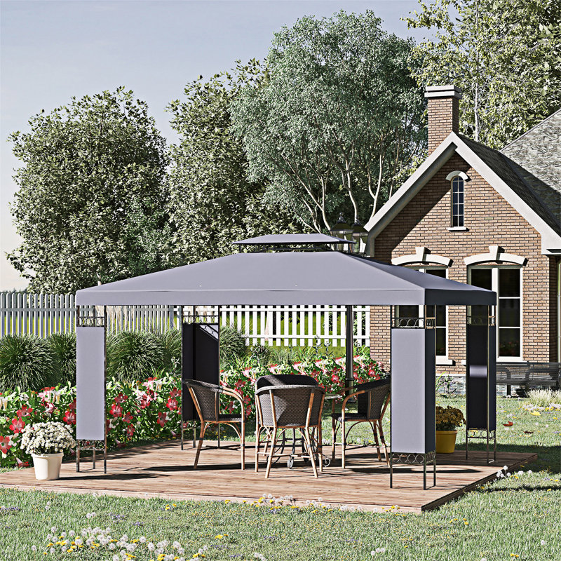 Abri de jardin à double toit, Gris
