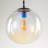 1-Light Iridescent Glass Globe Pendant Light  for Dining Room