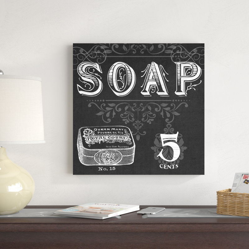 Tableau noir «Bath Signs», H 20 po x l 20 po x P 1,25 po