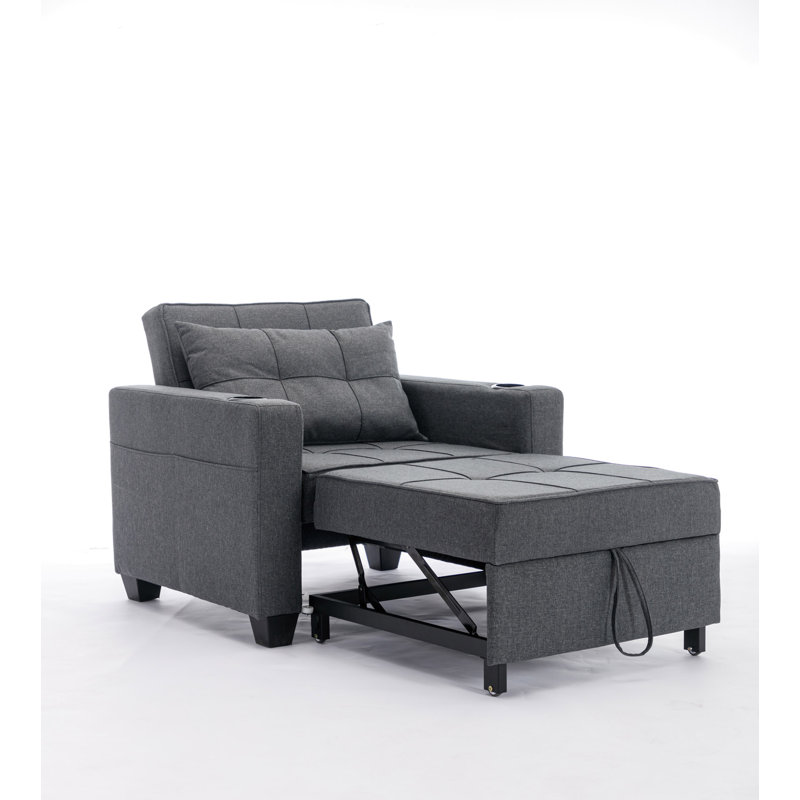 Upholstered Armchair, Dawn Gray Linen Blend