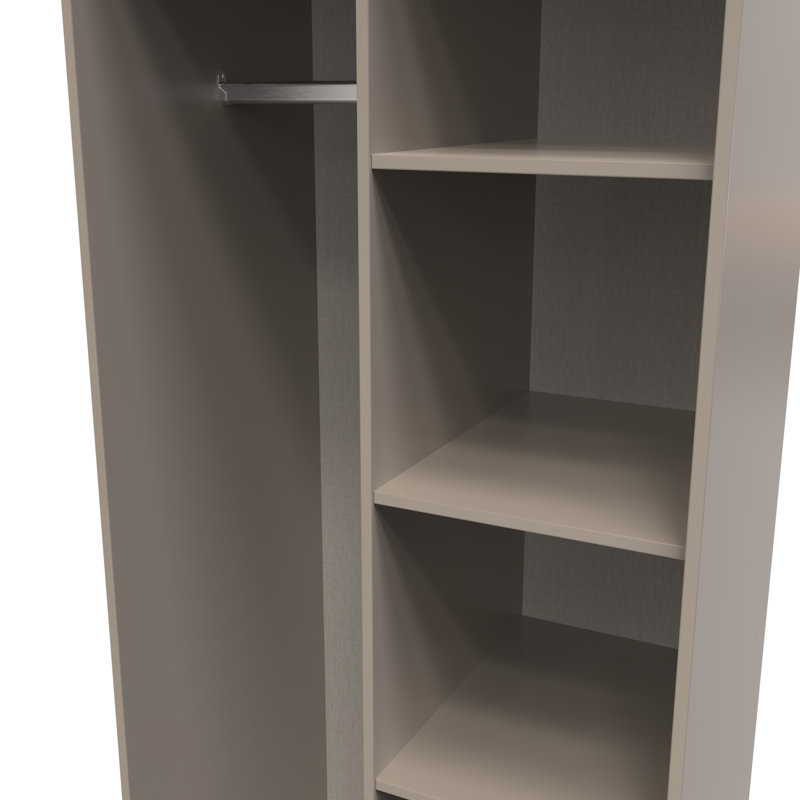 Carnlea Manufactured Wood Wardrobe, Mushroom Matt