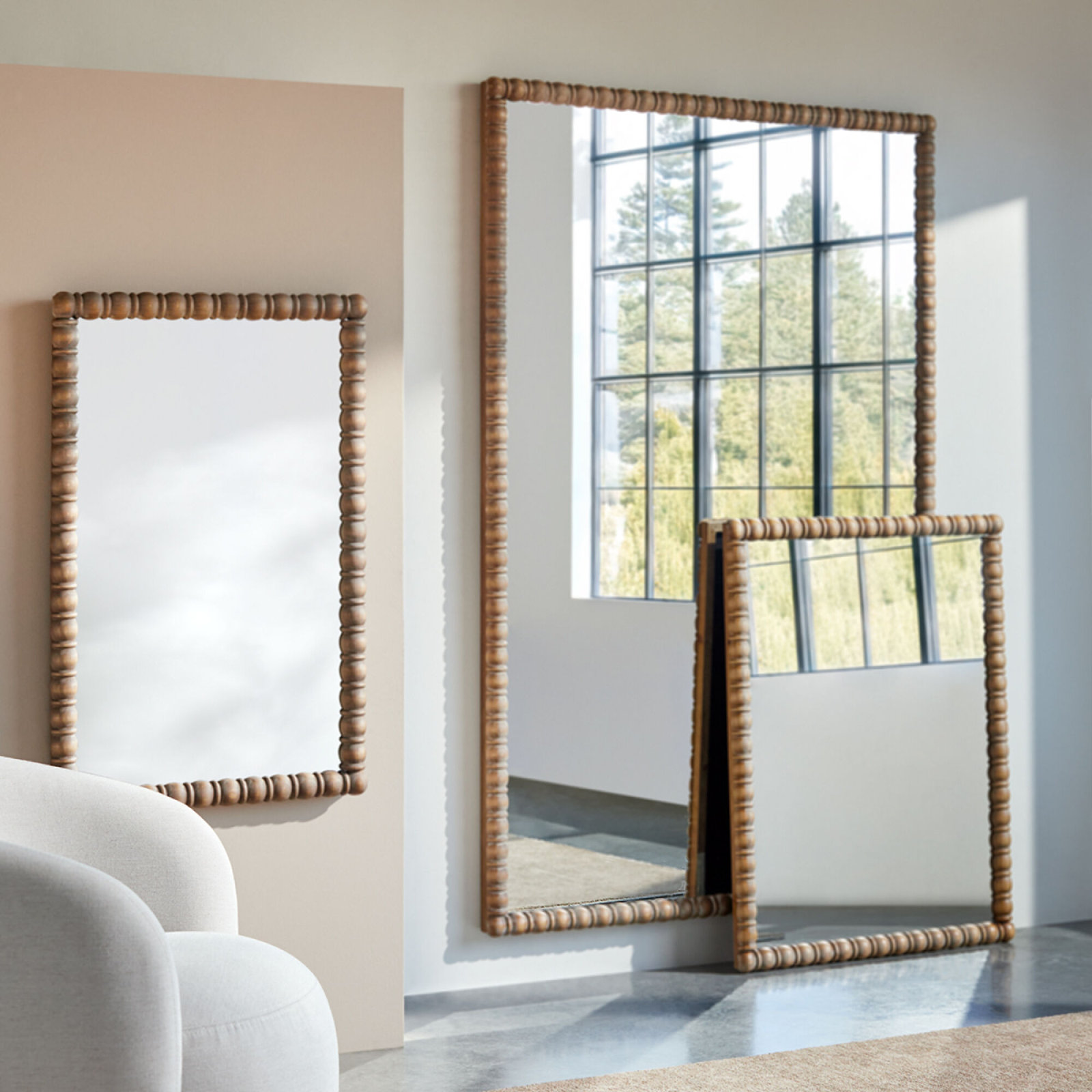 Galey Alix x Livabliss Karling Blair Mirror, Antique Brown, 37" x 24"