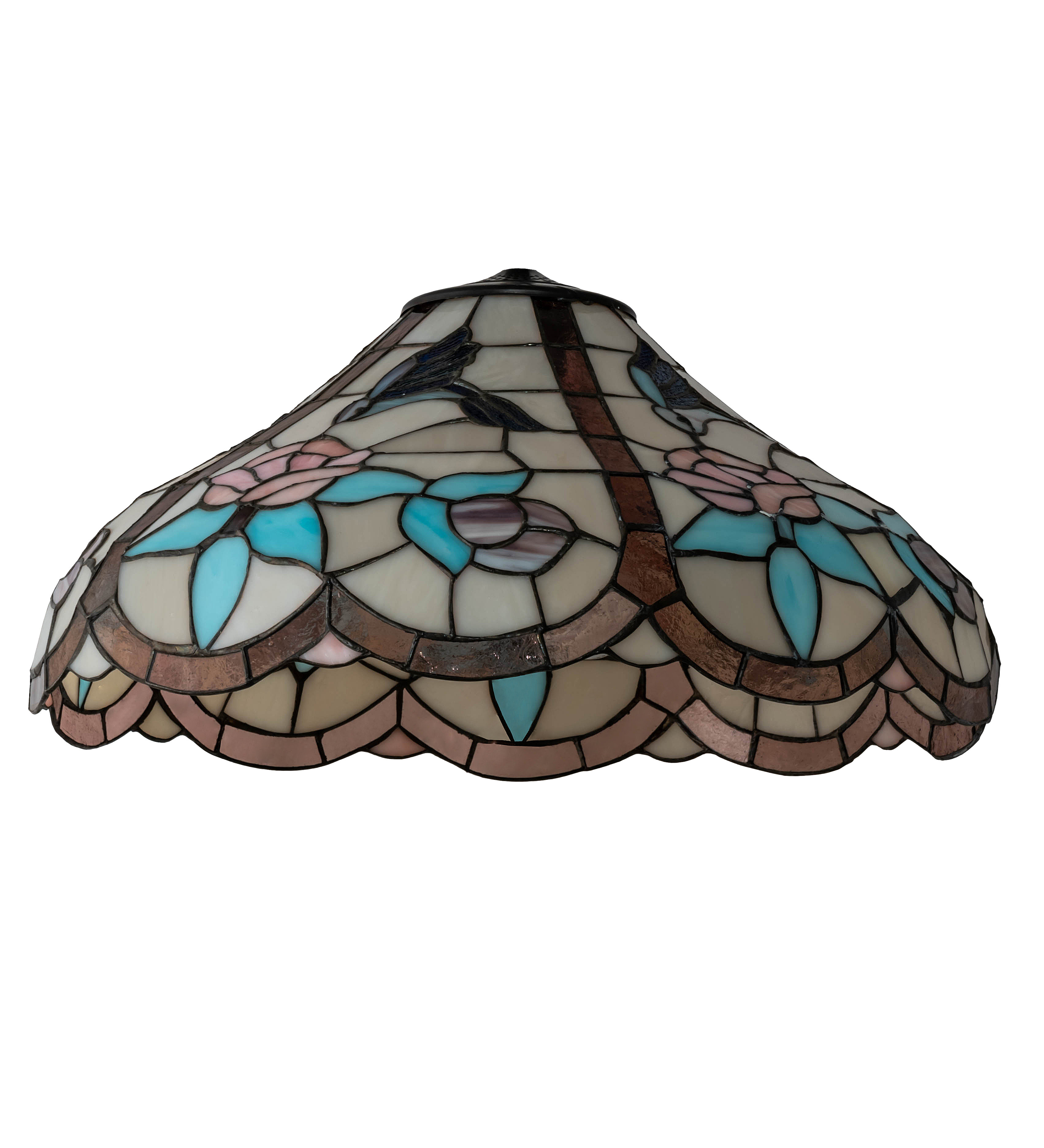 Meyda Tiffany Hummingbird 9.5'' H x 20" W Glass Novelty Lamp Shade Screw  on in Brown/Gray Wayfair