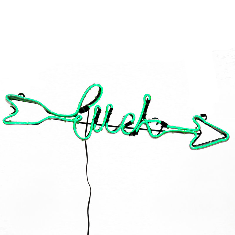 Décoration de style néon vert «Luck» The Holiday Aisle® 20