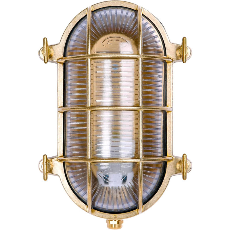 Applique murale nautique en laiton à cloison, applique murale rétro rétro, luminaires industriels, lumière décorative moderne Mid-Century, étanche IP 65 de précision, déco intérieure intérieure, abat-jour seulement