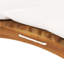 Chaise longue simple en teck avec coussins 68,9 po Audria-465572985