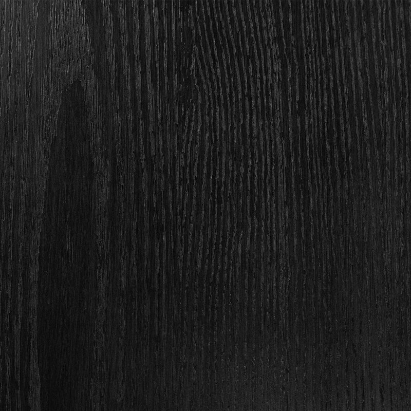 Table de salle à manger ronde en bois avec base en forme de cône en noir