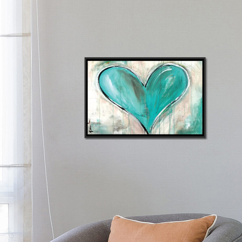 «Tell Me When» par Kami Lerner, impression sur toile tendue, H 18 po x l 26 po x P 1,5 po, Toile avec cadre noir