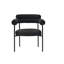 Ensemble de 2 chaises de cuisine en tissu avec accoudoirs et fauteuil rembourré Boucle-362479999-362479985