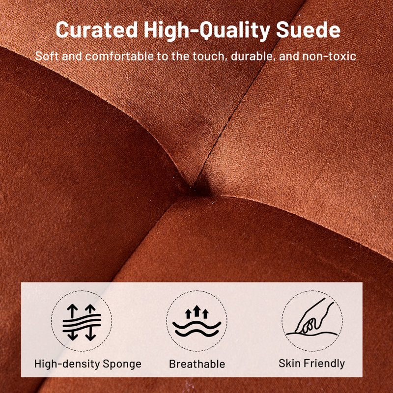 Hunsicker 3 in 1 Convertible Sleeper Sofa Bed, Velvet Futon Couches, Chaise Lounge for Living Room with Side Pocket