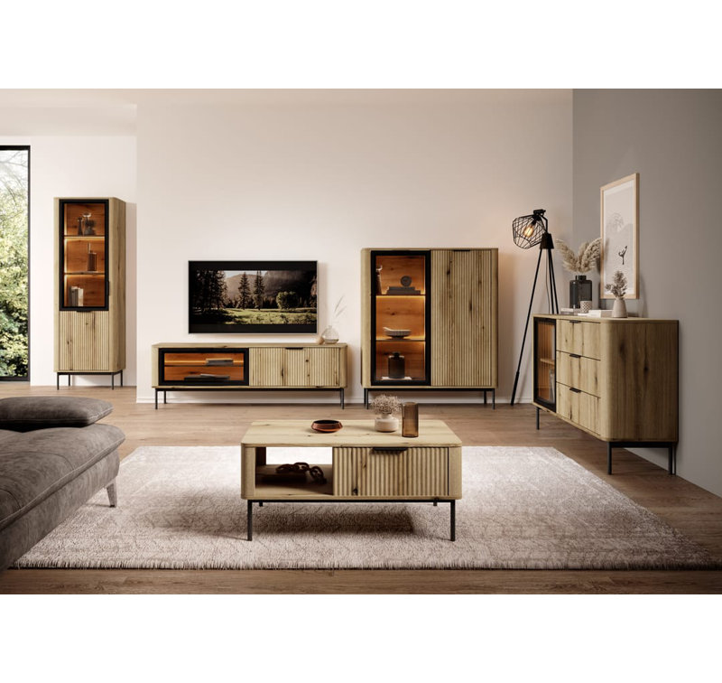 Eara Unfinished TV Stand for TVs up to 75"