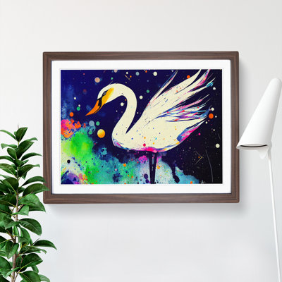Swan Splash Vol.5 Abstract - Single Picture Frame Painting