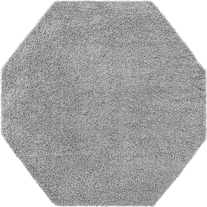 Tapis gris Renesha, Octogone 8 pi x 8 pi