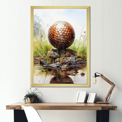 Minimalisme Golf Ball II - art mural toile de golf