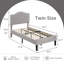Lit plateforme simple avec tête de lit ajustable en tissu Aldora-306472038