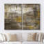 «Yellow Black Grunge Stroke Landscape», reproduction sur toile 2 pièces-87607391-87607392