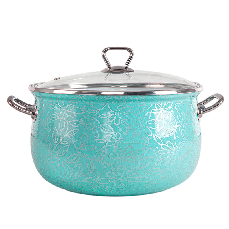 Casserole profonde avec couvercle en verre 4 pte (3,8 L) Azure Belly, 6,55 pte