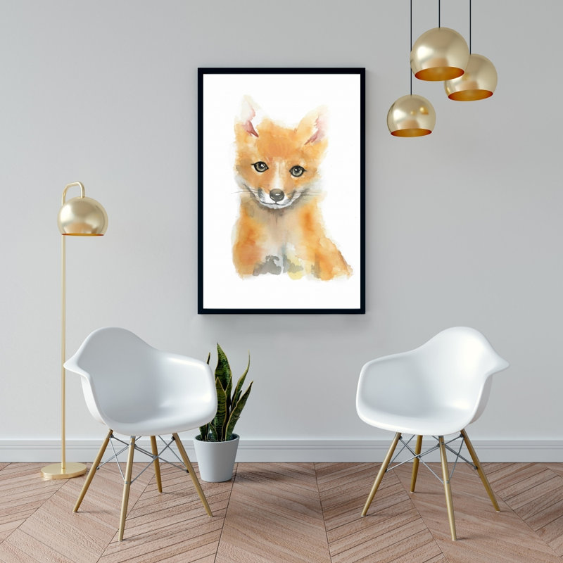 «Watercolor Baby Fox», H 36 po x l 24 po