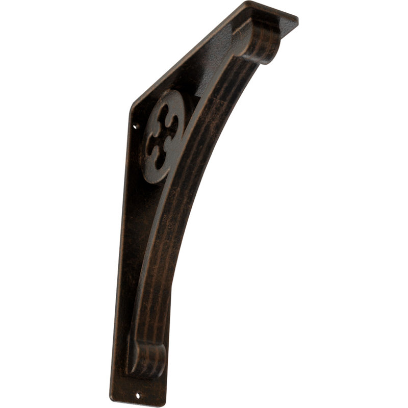 Support en fer forgé Crawley, Bronze vieilli, H 10 po x l 2 po x P 7,5 po