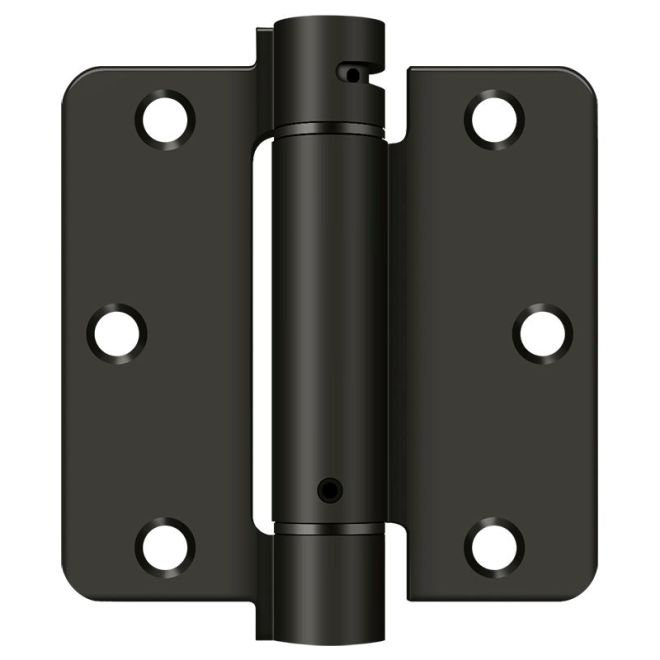 Charnière à ressort en bronze huilé 3-1 / 2 "x 3-1 / 2" x 1/4 "Deltana DSH35R410B, Bronze frotté à l'huile