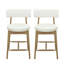 Tabourets de comptoir Mid-Century modernes naturels et beiges (sans table)-57436103