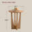 20" Modern Solid Wood Round Natural End Table Cross Legs For Living Room&Bedroom-778430688