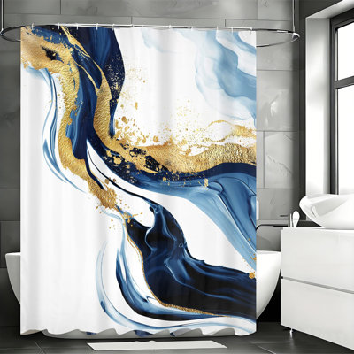Shower Curtains with Hooks Included