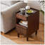 Table de chevet en bois robuste avec 1 tiroir et tablettes ouvertes pour un rangement compact et une décoration moderne