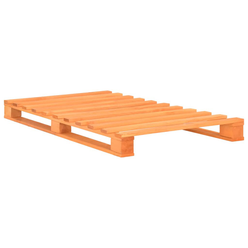  Structure de lit en bois de pin massif brun durable 39,4 x 78,7 po