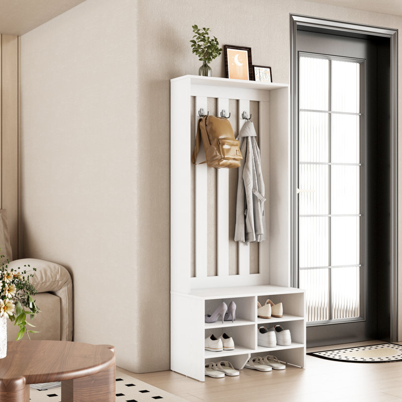 Portemanteau avec banc de rangement Sharlene White