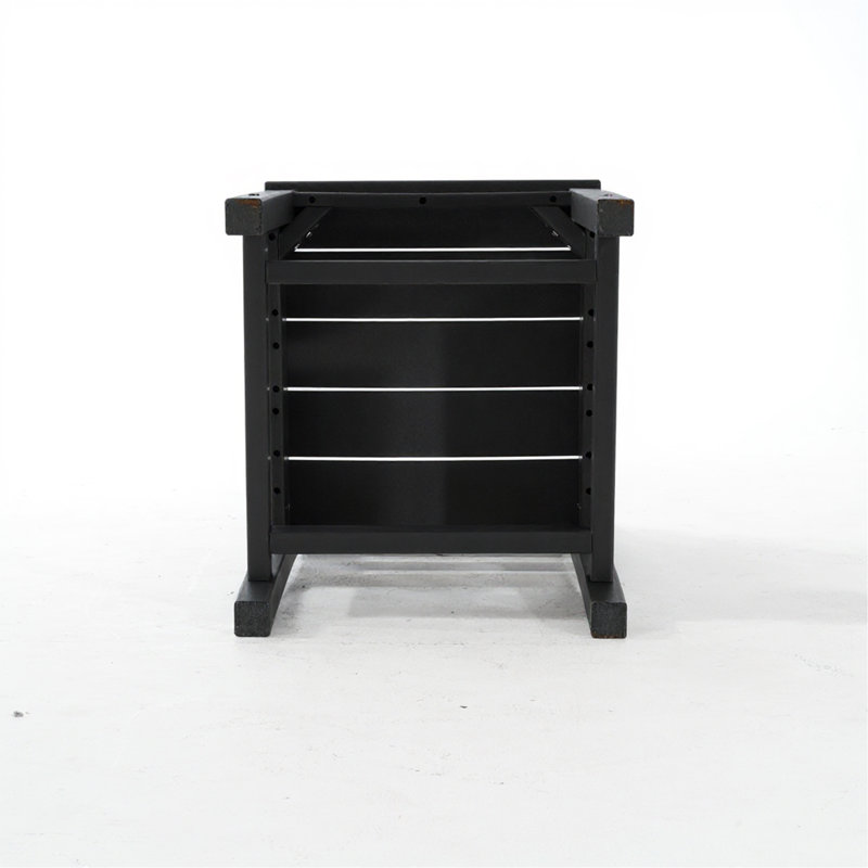 Chaises d'extérieur sans accoudoirs - Ensemble de 2 matériaux en PEHD, Noir