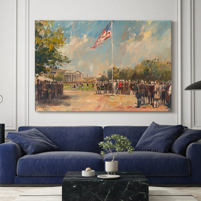 «Raising the Colors Together» - Toile tendue avec châssis - Prêt à accrocher