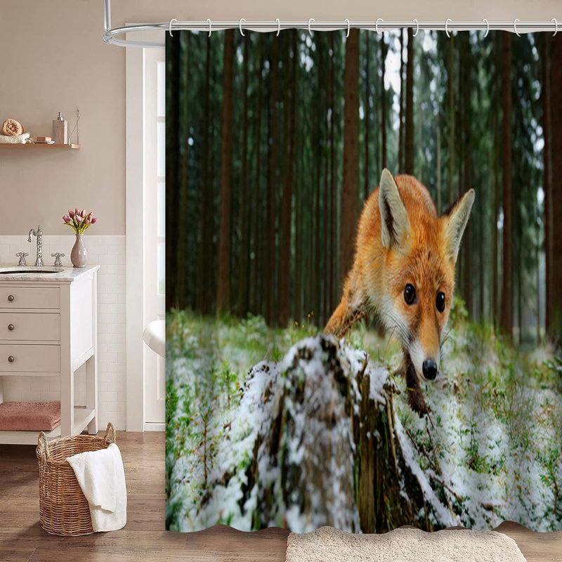 Rideau de douche à 12 crochets Red Fox, L 72 po x l 84 po