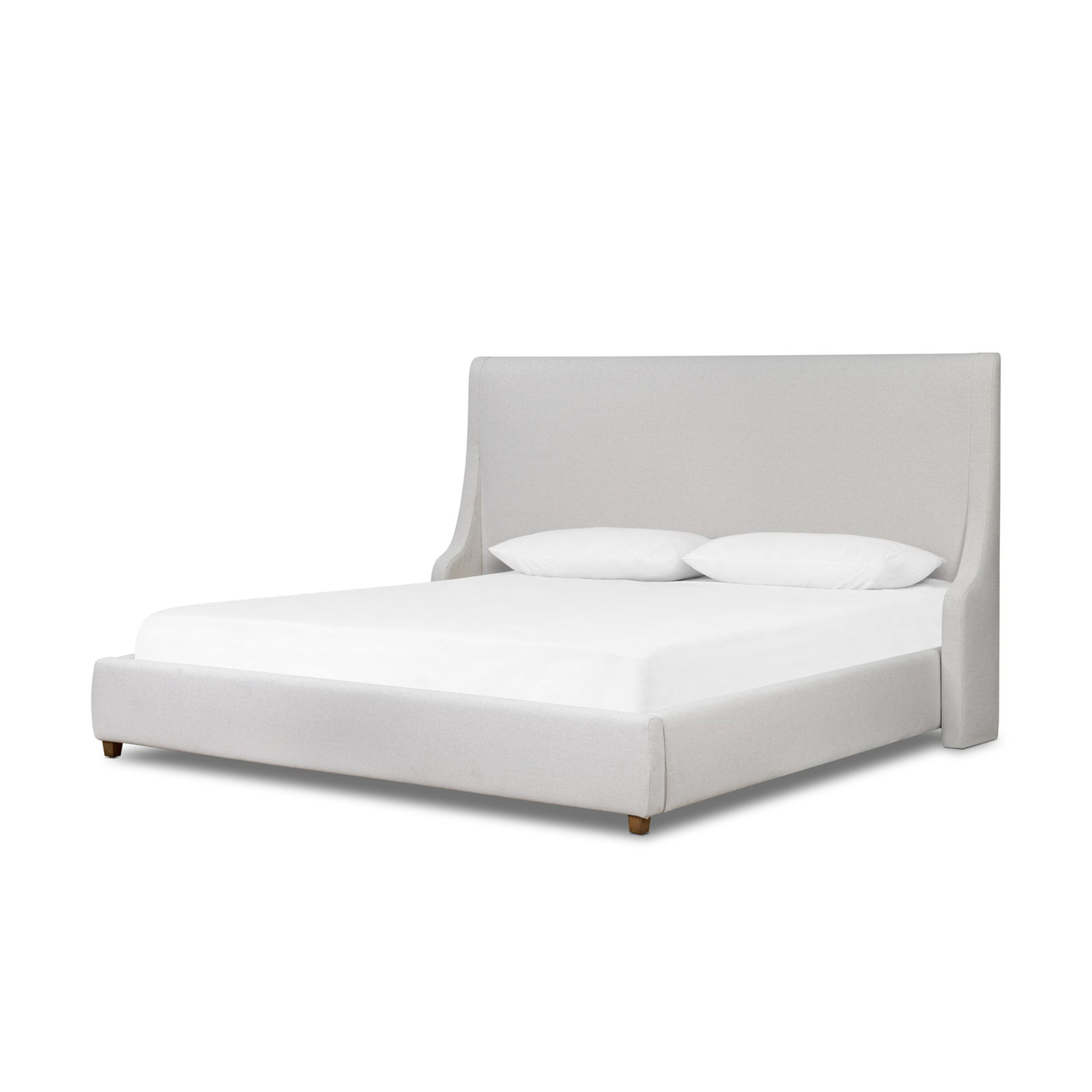Linen Platform Bed, Queen