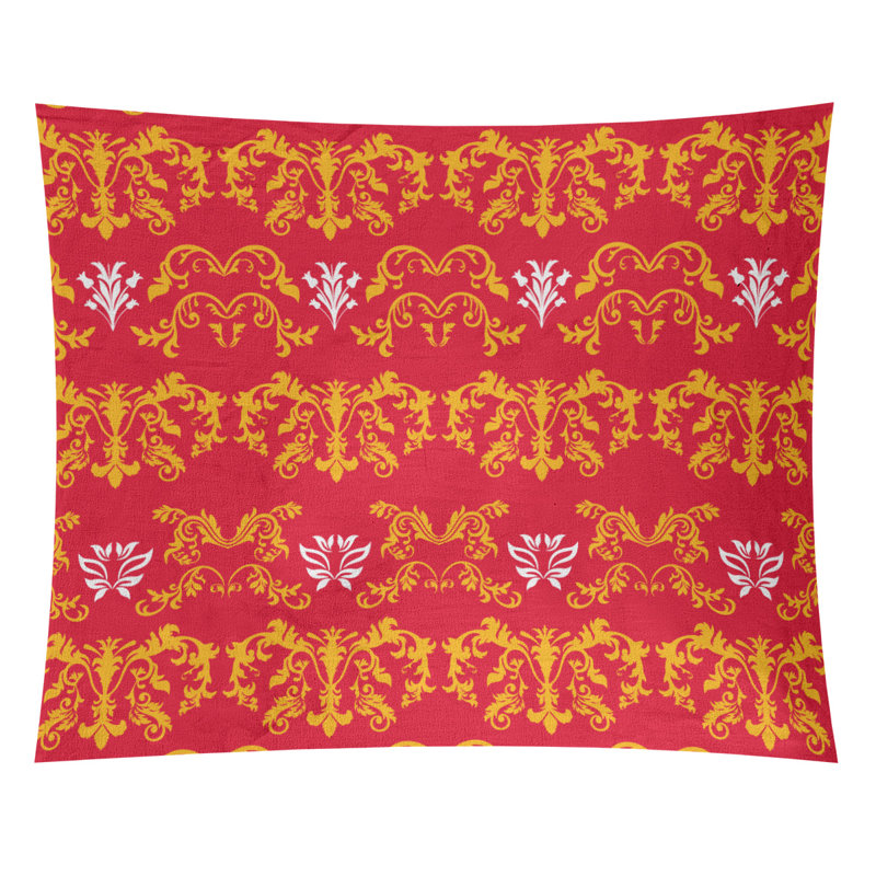 Tapisserie baroque en microfibre Kansas City Football, H 88 po x l 104 po, Rouge / jaune / blanc