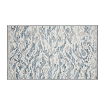 Machine Washable Gray Area Rug