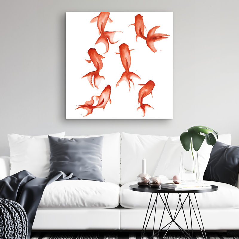 Small fishes - 32"x32" art on canvas