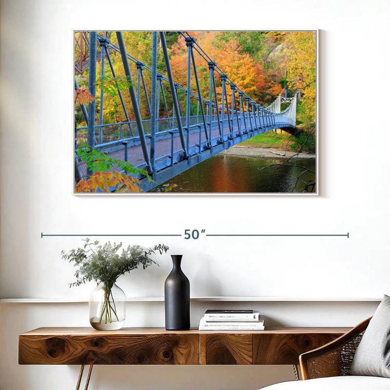 Pont Blue Bear Mountain, Cadre flottant blanc, 40 po x 27 po