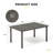 Heidrick 60" Rectangular Gray Aluminum Outdoor Dining Table With 2 In. Umbrella Hole-122523519
