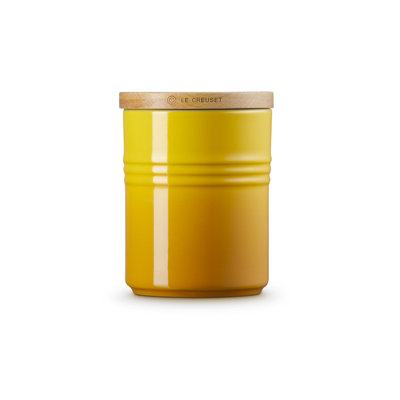 Le Creuset Stoneware Medium Storage Jar with Wooden Lid