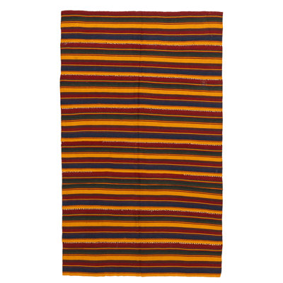 Boho Red Kilim 5'5" x 9'2"