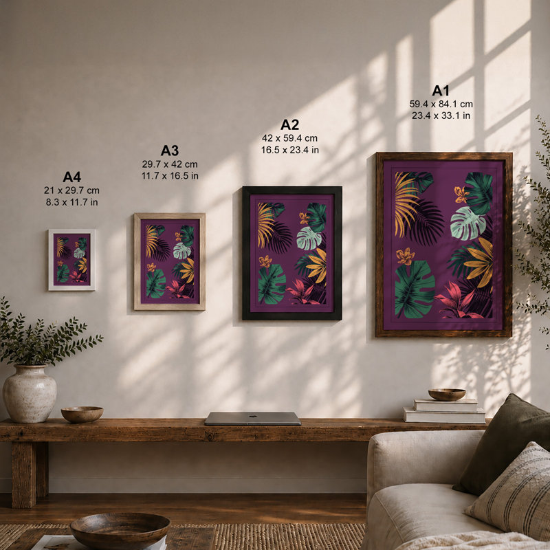 Tropical Garden Botanical - Print, Unframed, A4 - 29.7 x 21.0 cm