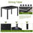 Kitchen Table Set with a Rectangular Table and 4 Upholstered Chairs-1274497015