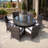 6 - Person Wicker Patio Dining Set with Round Table , Cushions Included-771095887-771095884