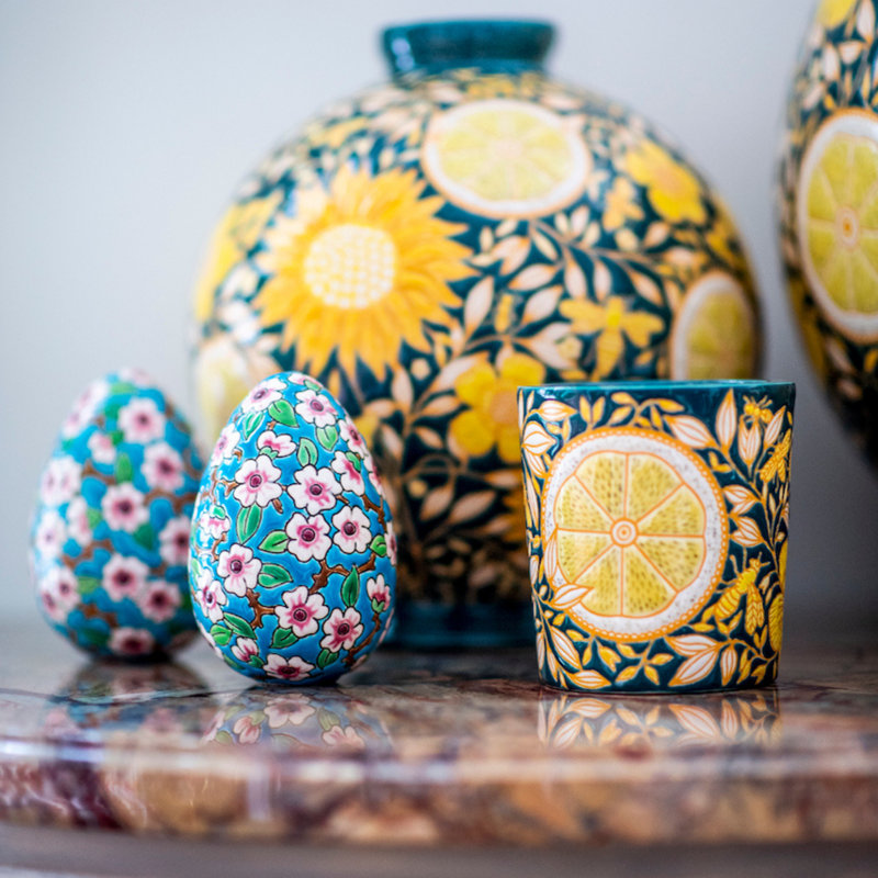 Lemon Insect Votive Candle Holder