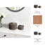 Sagebrook Home 2-Pieces Harare Suede Boxes With Stone Knob, Gray