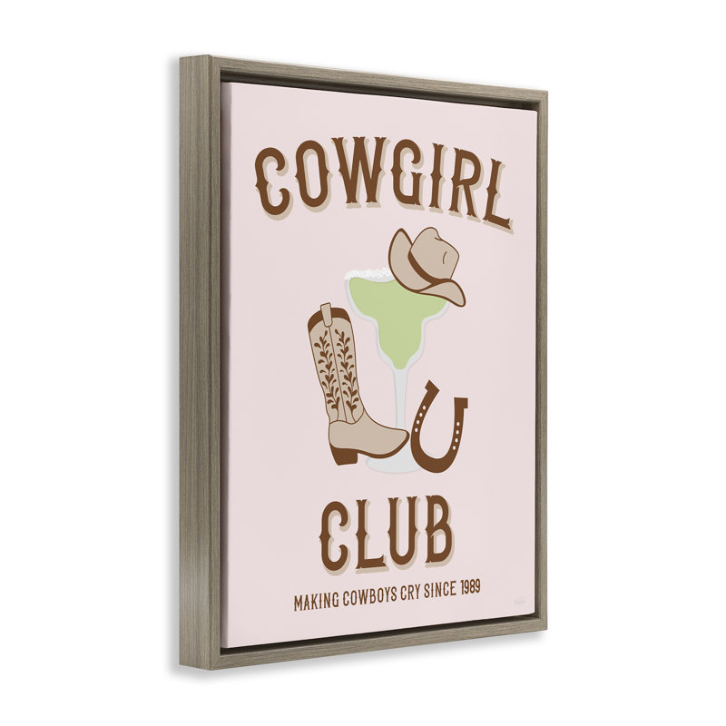 Cadre flottant Cowgirl Club Accessoires, design par Natalie Carpentieri, H 21 po x l 17 po, Cadre flottant orme Montalcino